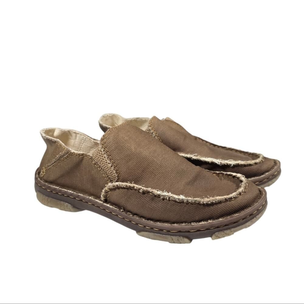 Tony Lama Gator Kakhi Slip On Casual Loafer Shoes Men's sz 8 - EUC!